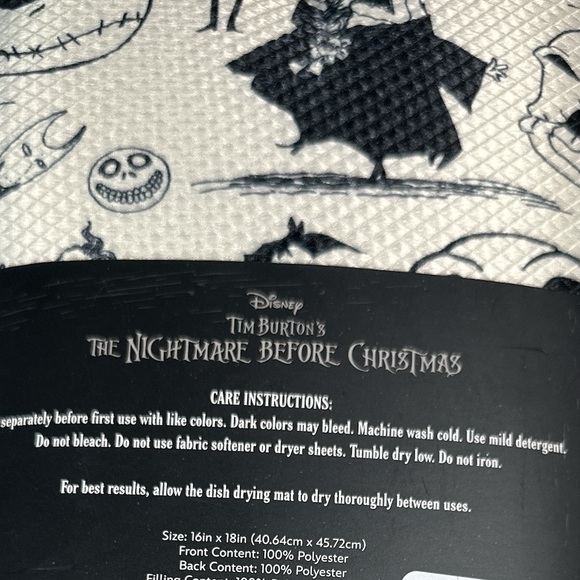 NEW Disney Tim Burton’s THE NIGHTMARE BEFORE CHRISTMAS Dish Drying Mats Set/2 - Picture 4 of 5